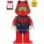 Lego City Minifigures - Scuba Diver - Female, Peach Lips Smile, Red Helmet, White Air Tanks, Red Flippers