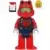 Scuba Diver - Male, Open Mouth, Dark Tan Beard, Red Helmet, White Air Tanks, Red Flippers