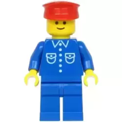 Shirt with 6 Buttons - Blue, Blue Legs, Red Hat (Reissue)