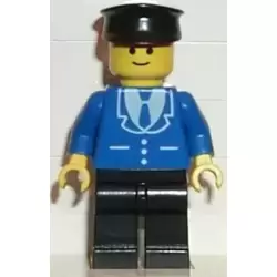 Suit with 3 Buttons Blue - Black Legs, Black Hat