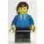 Suit with 3 Buttons Blue - Black Legs, Brown Male Hair