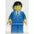 Suit with 3 Buttons Blue - Blue Legs, Black Male Hair