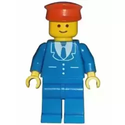 Suit with 3 Buttons Blue - Blue Legs, Red Hat