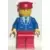 Lego Train Minifigures - Suit with 3 Buttons Blue - Red Legs, Red Hat