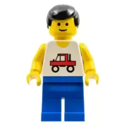 Trucker - Blue Legs, Black Male Hair