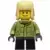 Boy - Olive Green Winter Jacket, Black Short Legs, Ushanka Hat