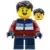 LEGO Holiday & Event Minifigures - Child Boy, Dark Red Coat, Dark Blue Short Legs, Black Hair