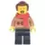 Dad - Medium Nougat Argyle Sweater, Red Scarf, Black Legs, Reddish Brown Hair