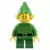 LEGO Holiday & Event Minifigures - Elf - Green Scalloped Collar with Bells, Freckles, Open Mouth Smile with Teeth