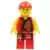 LEGO Holiday & Event Minifigures - Lion Dance Musician, Red Head Wrap, Lopsided Grin, Raised Eyebrow, Red Robe with Gold Dragon