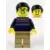 LEGO Holiday & Event Minifigures - Man, Dark Blue Sweater, Dark Tan Legs, Black Hair, Glasses