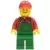 LEGO Holiday & Event Minifigures - Overalls Farmer Green, Red Cap with Hole, Open Grin