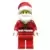 Santa - Red Fur Lined Jacket with Button and Candy Cane on Back, Red Legs, Gray and White Bushy Eyebrows, Thick Moustache (Time to Play Book)