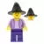 Woman, Medium Lavender Jacket with Necklace, Dark Purple Legs, Black Witch Hat