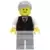 Black Vest with Blue Striped Tie, Light Bluish Gray Legs, White Arms, Light Bluish Gray Male Hair, Smile