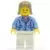 Medium Blue Jacket, White Legs, Dark Tan Female Hair