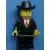 Patron - Black Suit with Red Tie (Torso Sticker), Black Legs, Black Cowboy Hat
