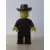 LEGO Town Minifigures - Patron - Black Torso (without Torso Sticker), Black Legs, Black Cowboy Hat