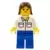Shirt with 2 Pockets, Blue Legs, Brown Female Hair