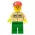 Shirt with 2 Pockets No Collar, Green Legs, Red Cap