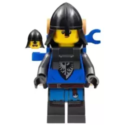 Black Falcon - Male, Pearl Dark Gray Detailed Legs, Black Neck Protector, Backpack