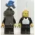 Lego Castle Minifigures - Breastplate - Armor over Black, Black Helmet, Dark Gray Visor, Blue 3-Feather Plume