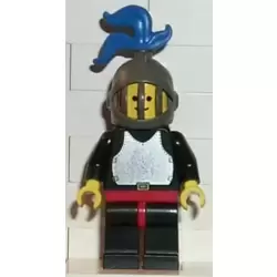 Breastplate - Black, Black Legs and Red Hips, Dark Gray Grille Helmet, Blue Plume, Black Plastic Cape