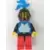 Breastplate - Blue with Black Arms, Red Legs with Black Hips, Black Grille Helmet, Blue Plume, Red Plastic Cape