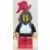 Lego Castle Minifigures - Breastplate - Blue with Black Arms, Red Legs with Black Hips, Dark Gray Grille Helmet, Red Plume