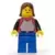 Breastplate - Red with Black Arms, Blue Legs, Brown Female Hair (6041)