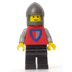 Classic - Knight, Shield Red/Gray, Black Legs, Dark Gray Chin-Guard