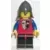 Lego Castle Minifigures - Crusader Axe - Black Legs with Red Hips, Dark Gray Neck-Protector