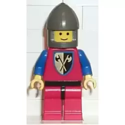 Crusader Axe - Red Legs with Black Hips, Dark Gray Chin-Guard