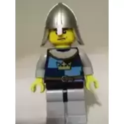 Fantasy Era - Crown Knight Quarters, Helmet with Neck Protector, Scowl