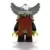 Fantasy Era - Dwarf, Dark Orange Beard, Metallic Silver Helmet with Wings, Dark Blue Arms