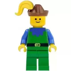 Forestman - Blue, Brown Hat, Yellow Plume