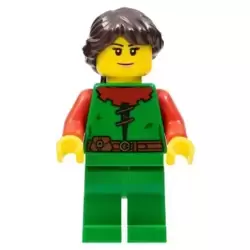 Forestwoman - Red, Ponytail