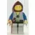 Lego Castle Minifigures - Peasant - Light Gray Legs, Brown Hood