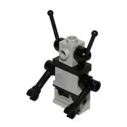 Classic Space Droid - Hinge Base, Light Gray with Black Arms and Antennae