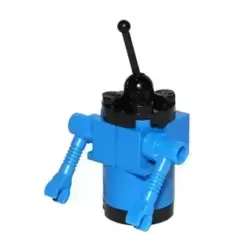 Classic Space Droid - Round Plate Base, Blue and Black