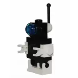 Futuron Droid, Black with White Base, Arms, and Antenna Base