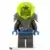 Lego Space Minifigures - Insectoids Zotaxian Alien - Female, Gray and Blue with Silver Circuits, with Armor (Gypsy Moth / Navigator Sharp)
