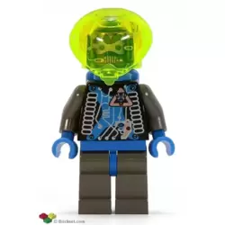 Insectoids Zotaxian Alien - Male, Gray and Blue with Silver Circuits and Hoses (Lieutenant Maverick)