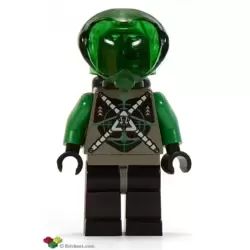 Insectoids Zotaxian Alien - Male, Gray and Green with Green Circuits and Silver Hoses, with Air Tanks (Danny Longlegs / Corporal Steel)