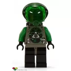 Insectoids Zotaxian Alien - Male, Gray and Green with Green Circuits and Silver Panels (Techno Leon)