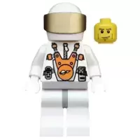 Mars Mission Astronaut with Helmet and Cheek Lines