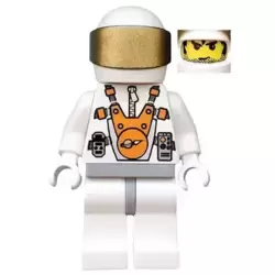 Mars Mission Astronaut with Helmet and Messy Hair and Stubble