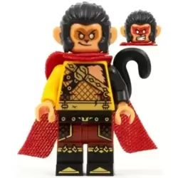 Evil Macaque - Gold and Dark Red Amor, Red Cape