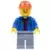 Race Marshal - Male, Blue Jacket over Dark Red V-Neck Sweater, Sand Blue Legs, Red Cap with Hole, Beard