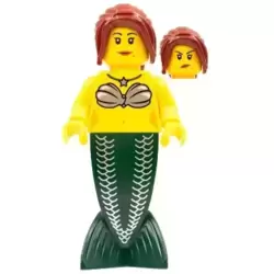 Mermaid - Dark Red Hair Ponytail Long with Side Bangs